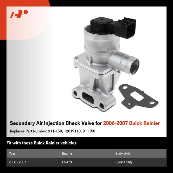 Secondary Air Injection Check Valve for 2006-2007 Buick Rainier