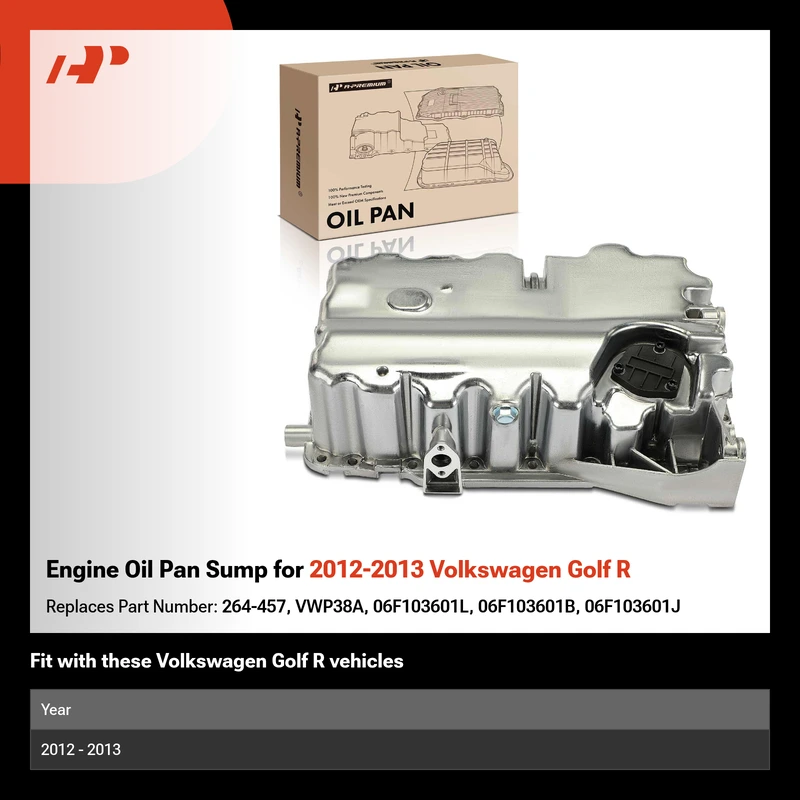 Engine Oil Pan Sump for 2012-2013 Volkswagen Golf R