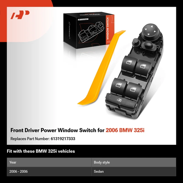 Front Driver Power Window Switch for 2006 BMW 325i