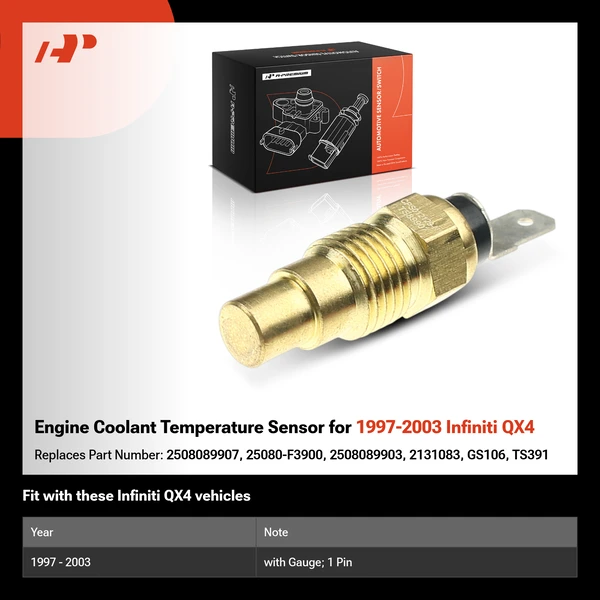 Engine Coolant Temperature Sensor for 1997-2003 Infiniti QX4
