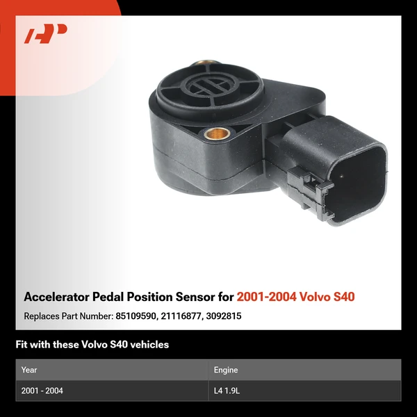Accelerator Pedal Position Sensor for 2001-2004 Volvo S40