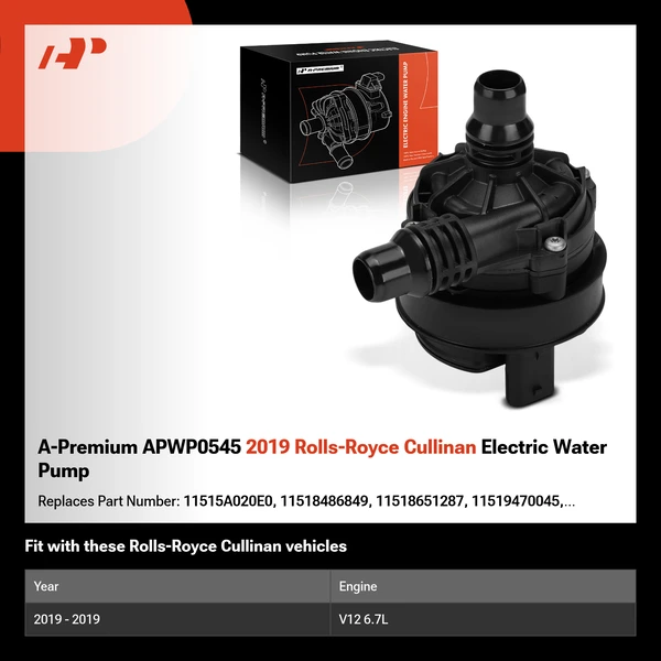 A-Premium APWP0545 2019 Rolls-Royce Cullinan Electric Water Pump