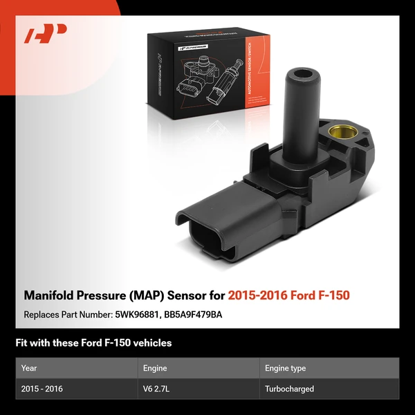 Manifold Pressure (MAP) Sensor for 2015-2016 Ford F-150