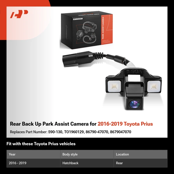 Rear Back Up Park Assist Camera for 2016-2019 Toyota Prius