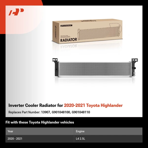 Inverter Cooler Radiator for 2020-2021 Toyota Highlander