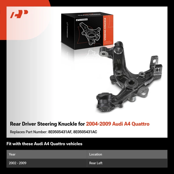 Rear Driver Steering Knuckle for 2004-2009 Audi A4 Quattro