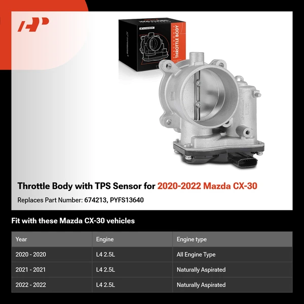 Throttle Body with TPS Sensor for 2020-2022 Mazda CX-30
