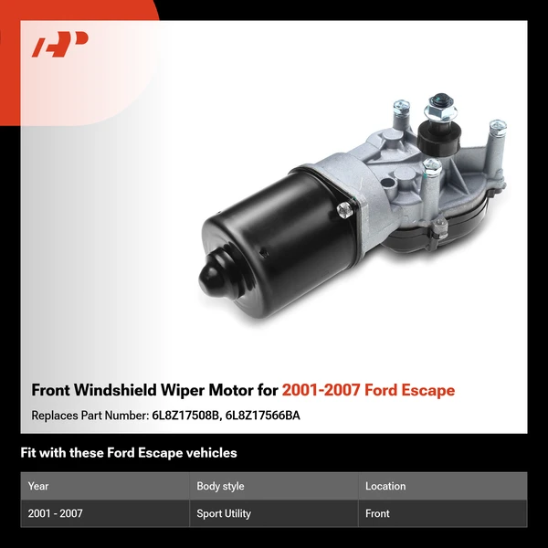 Front Windshield Wiper Motor for 2001-2007 Ford Escape