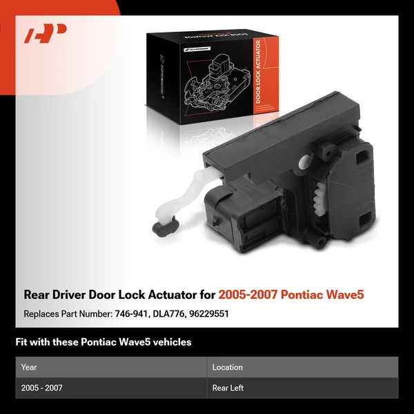 Rear Driver Door Lock Actuator for 2005-2007 Pontiac Wave5