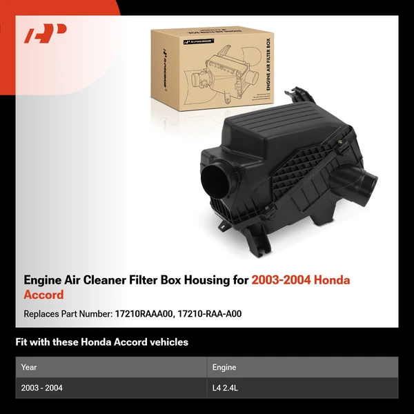 Engine Air Cleaner Filter Box Housing for 2003-2004 Honda Accord