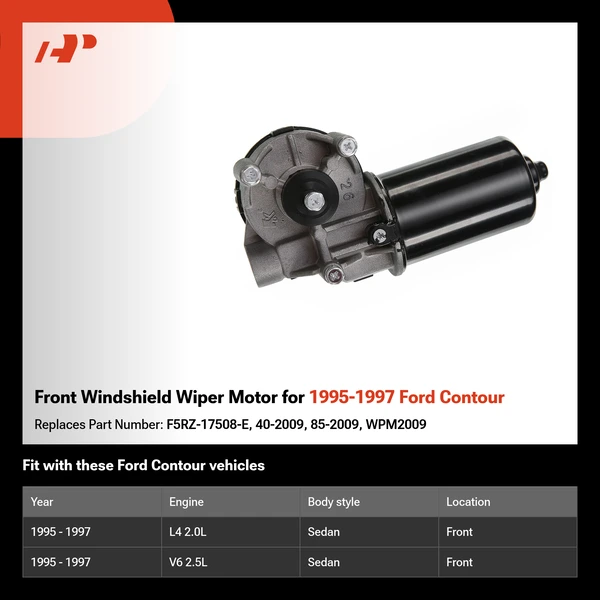 Front Windshield Wiper Motor for 1995-1997 Ford Contour