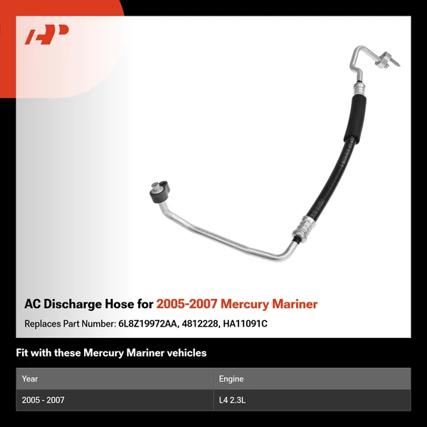 AC Discharge Hose for 2005-2007 Mercury Mariner