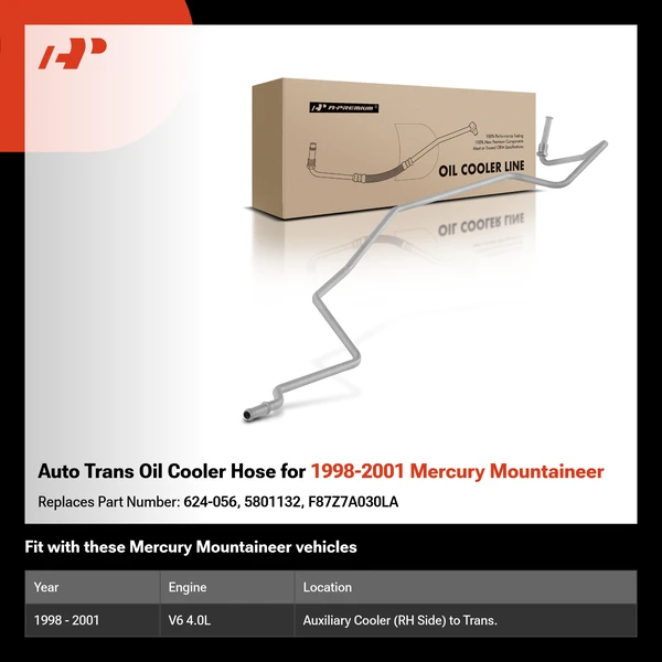 Auto Trans Oil Cooler Hose for 1998-2001 Mercury Mountaineer