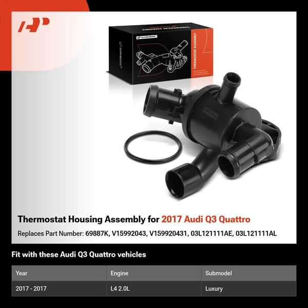 Thermostat Housing Assembly for 2017 Audi Q3 Quattro