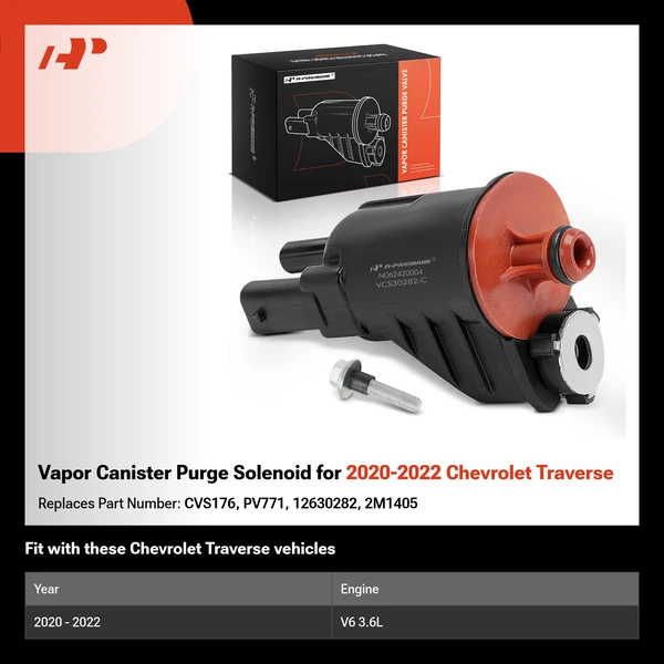 Vapor Canister Purge Solenoid for 2020-2022 Chevrolet Traverse