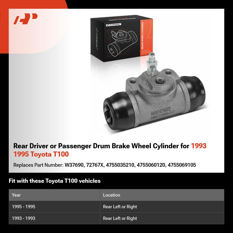 Rear Driver or Passenger Drum Brake Wheel Cylinder for 1993 1995 Toyota T100