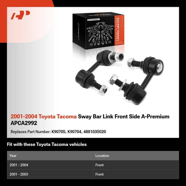 2001-2004 Toyota Tacoma Sway Bar Link Front Side A-Premium APCA2992