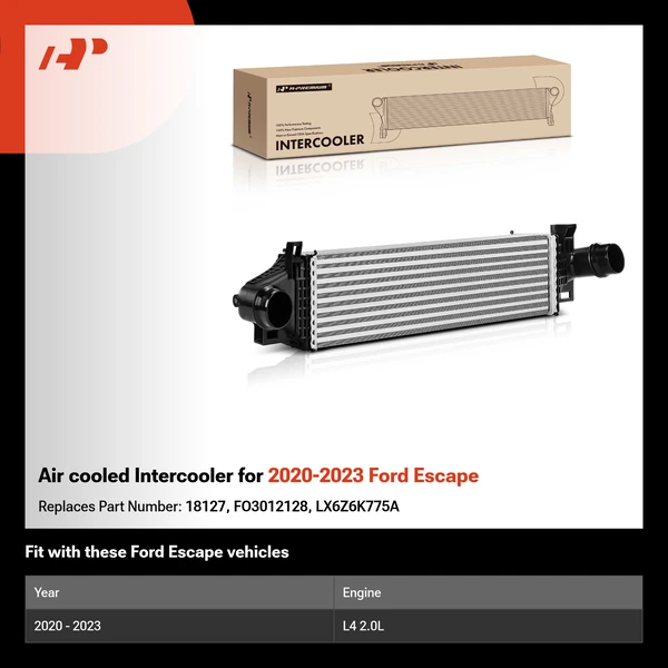 Air cooled Intercooler for 2020-2023 Ford Escape