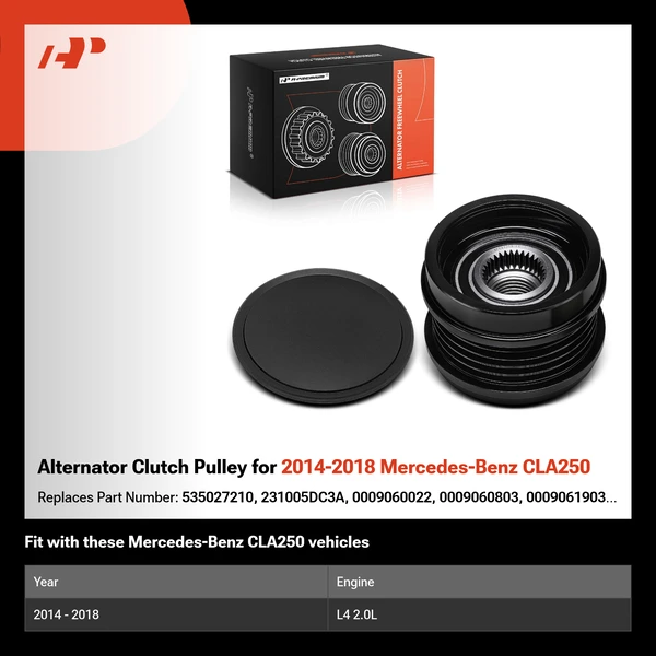 Alternator Clutch Pulley for 2014-2018 Mercedes-Benz CLA250