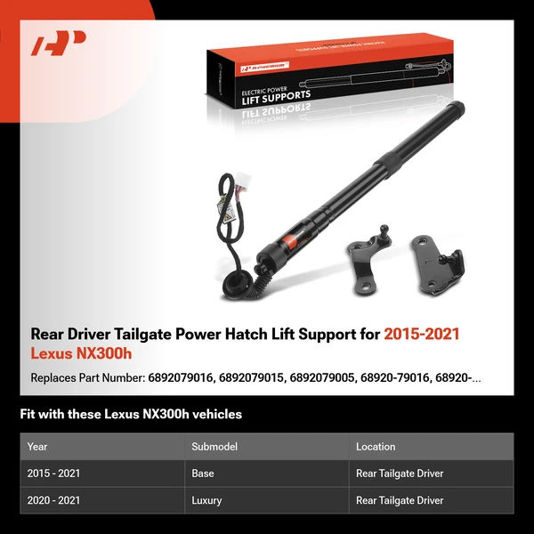 Rear Driver Tailgate Power Hatch Lift Support for 2015-2021 Lexus NX300h