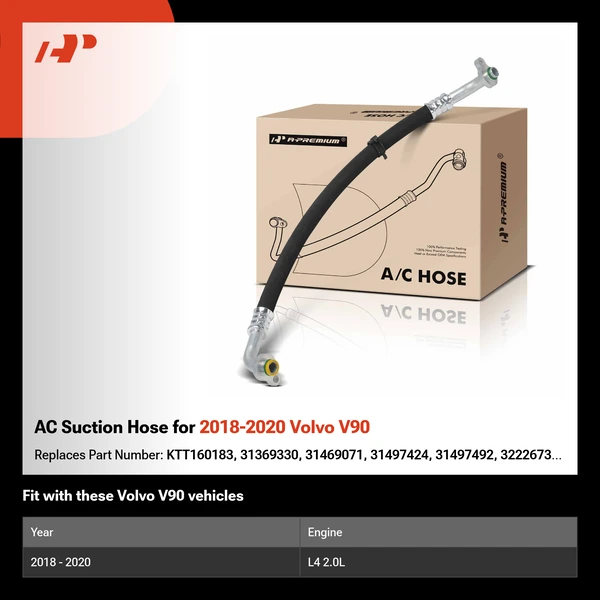 AC Suction Hose for 2018-2020 Volvo V90