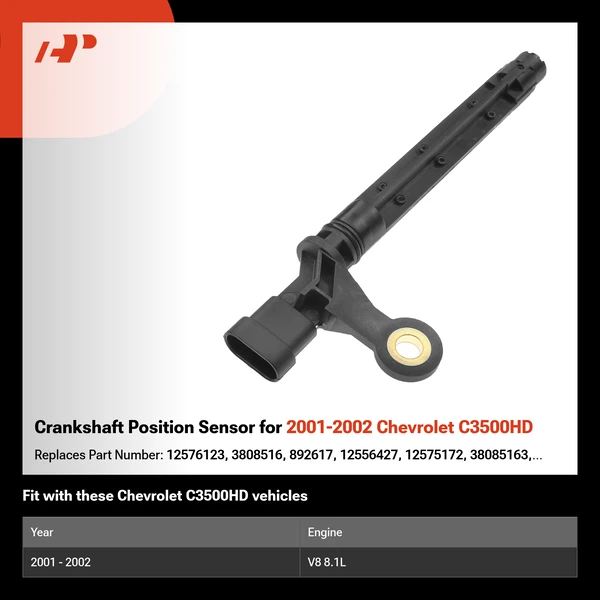 Crankshaft Position Sensor for 2001-2002 Chevrolet C3500HD