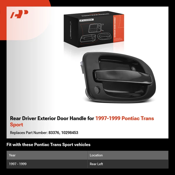 Rear Driver Exterior Door Handle for 1997-1999 Pontiac Trans Sport