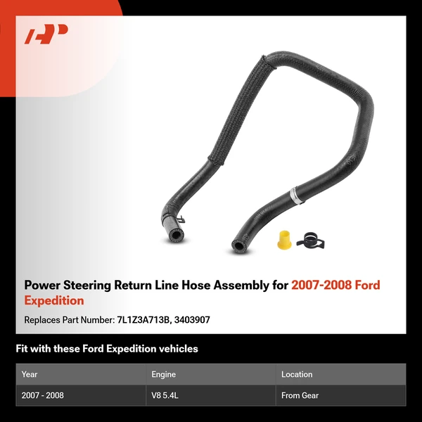 Power Steering Return Line Hose Assembly for 2007-2008 Ford Expedition