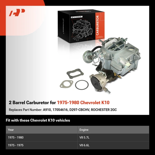 2 Barrel Carburetor for 1975-1980 Chevrolet K10