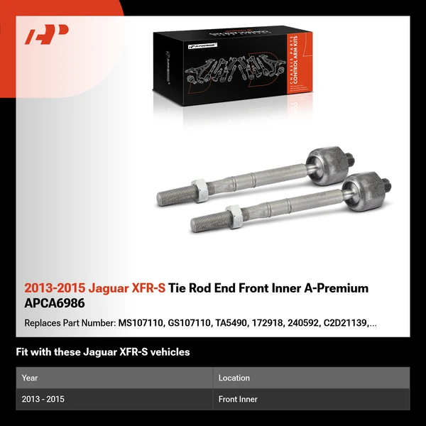 2013-2015 Jaguar XFR-S Tie Rod End Front Inner A-Premium APCA6986