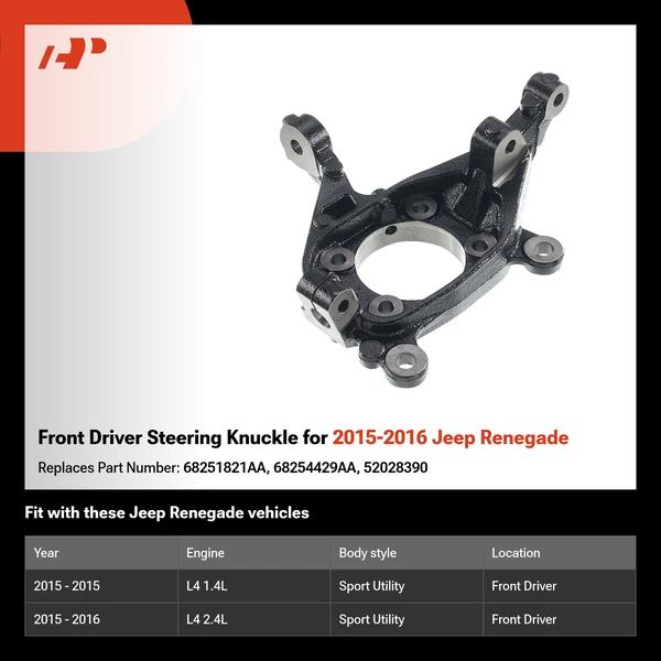 Front Driver Steering Knuckle for 2015-2016 Jeep Renegade
