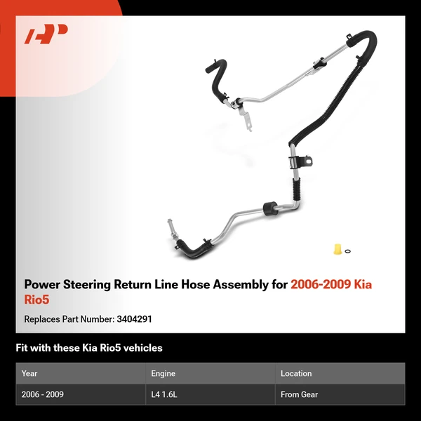 Power Steering Return Line Hose Assembly for 2006-2009 Kia Rio5