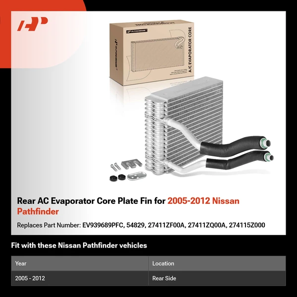 Rear AC Evaporator Core Plate Fin for 2005-2012 Nissan Pathfinder