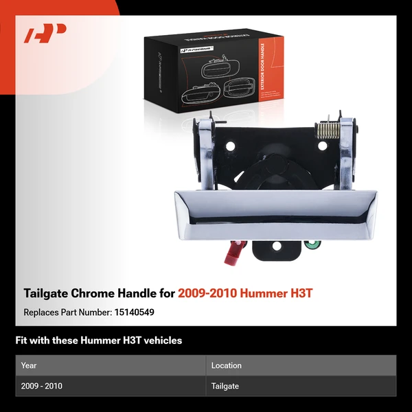 Tailgate Chrome Handle for 2009-2010 Hummer H3T