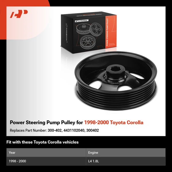 Power Steering Pump Pulley for 1998-2000 Toyota Corolla
