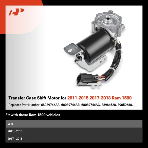 Transfer Case Shift Motor for 2011-2015 2017-2018 Ram 1500