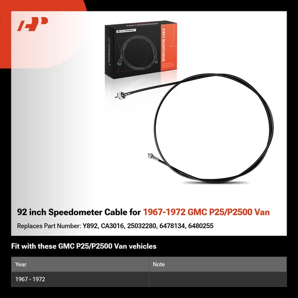92 inch Speedometer Cable for 1967-1972 GMC P25/P2500 Van