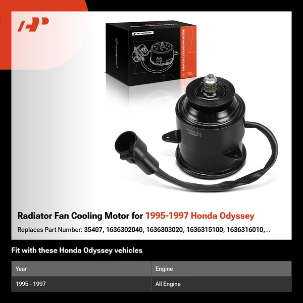 Radiator Fan Cooling Motor for 1995-1997 Honda Odyssey