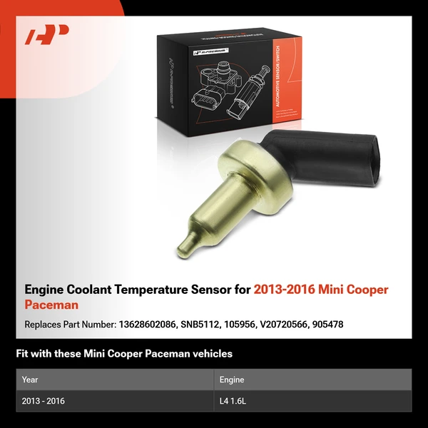 Engine Coolant Temperature Sensor for 2013-2016 Mini Cooper Paceman
