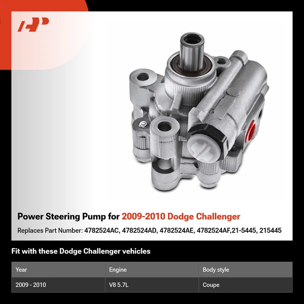 Power Steering Pump for 2009-2010 Dodge Challenger