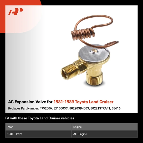 AC Expansion Valve for 1981-1989 Toyota Land Cruiser
