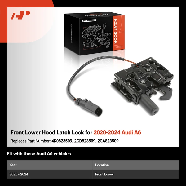 Front Lower Hood Latch Lock for 2020-2024 Audi A6