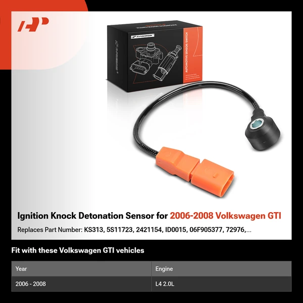 Ignition Knock Detonation Sensor for 2006-2008 Volkswagen GTI