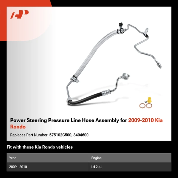 Power Steering Pressure Line Hose Assembly for 2009-2010 Kia Rondo