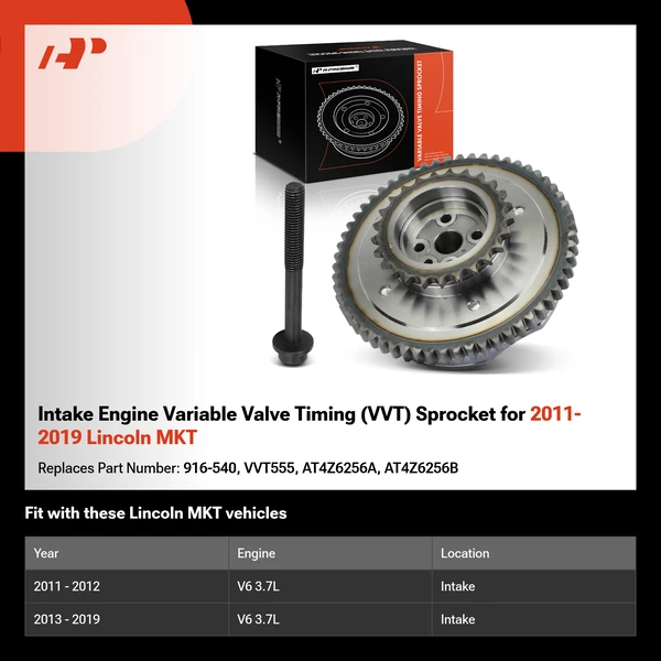 Intake Engine Variable Valve Timing (VVT) Sprocket for 2011-2019 Lincoln MKT