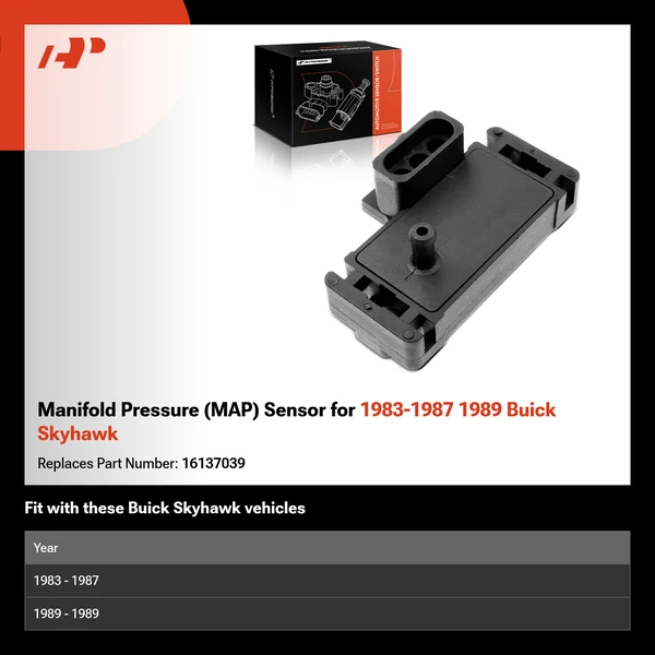 Manifold Pressure (MAP) Sensor for 1983-1987 1989 Buick Skyhawk