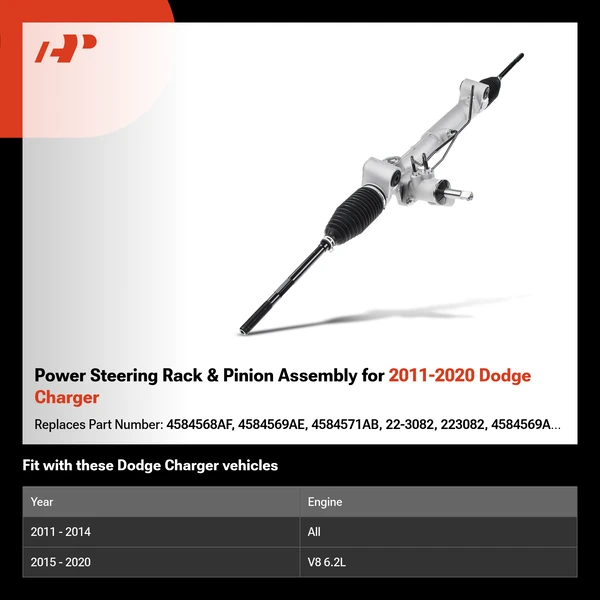 Power Steering Rack & Pinion Assembly for 2011-2020 Dodge Charger
