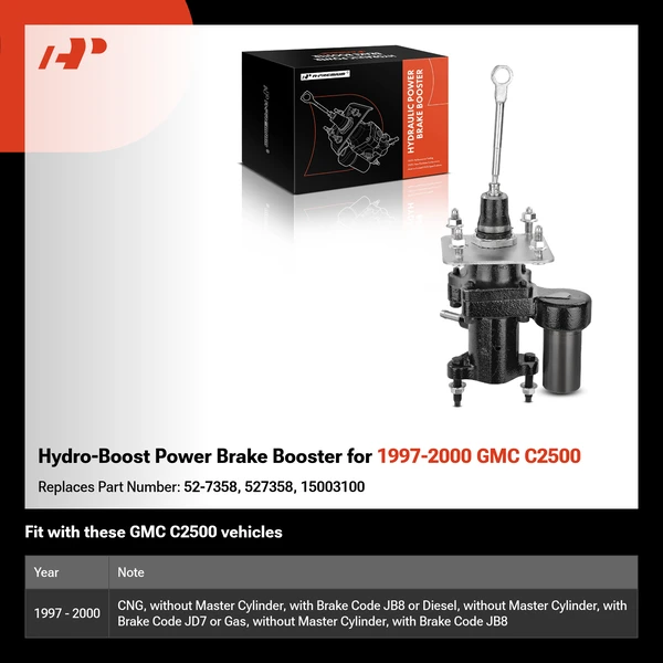 Hydro-Boost Power Brake Booster for 1997-2000 GMC C2500
