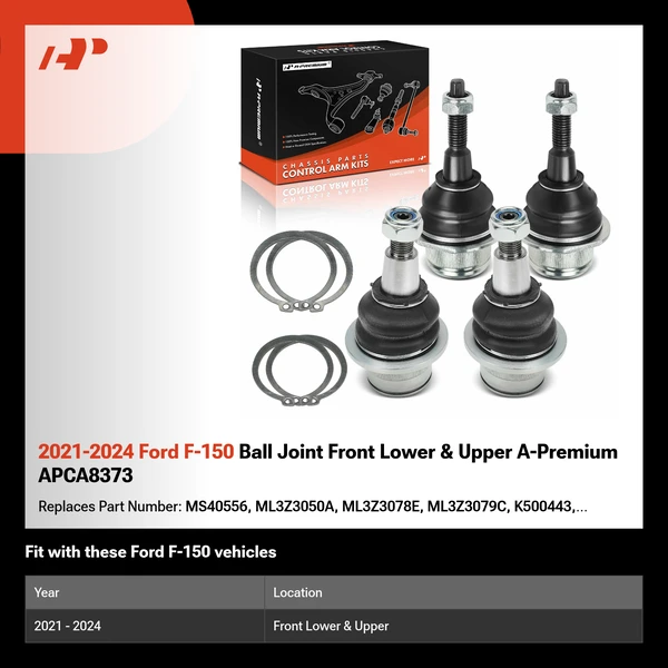 2021-2024 Ford F-150 Ball Joint Front Lower & Upper A-Premium APCA8373