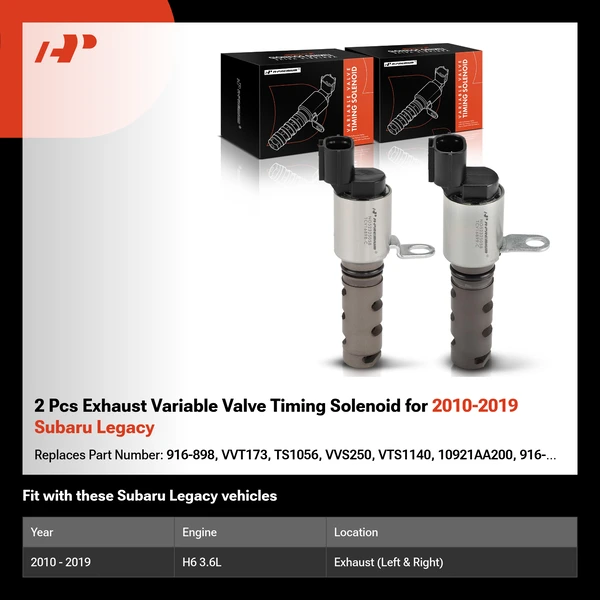 2 Pcs Exhaust Variable Valve Timing Solenoid for 2010-2019 Subaru Legacy